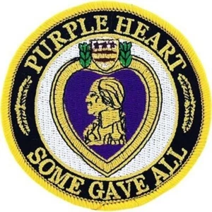 MILITARY PATCH-PURPLE HEART "SOME GAVE ALL" (3-1/16") -PM0486 - Picture 1 of 1