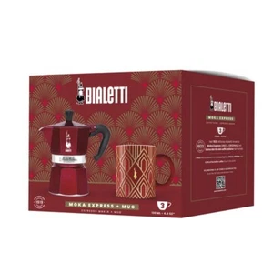 Bialetti - Deco Glamour - Moka Express 3tz Rojo + Taza - Imagen 1 de 2