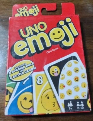 UNO Emoji Card Game, Gifts for Kids and Adults, Family Game, Hilarious Emojis - Image 1 of 2