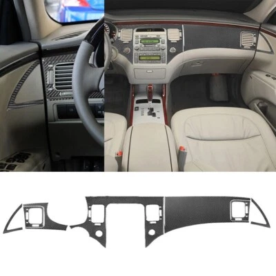 7Pcs Carbon Fiber Interior Dashboard Kit Cover Trim For Hyundai Azera 2006-2011 Foto 1 de 4