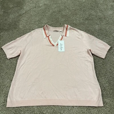 NWT Lady Hagen Women’s Contract Trim Short Sleeve Polo Shirt Size XXL Pink - Image 1 of 3