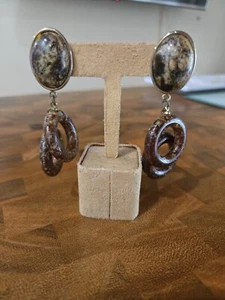 Vintage Miriam Haskell Screw Back Dangle Earrings - Bild 1 von 8