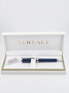 Versace Silver Olympia Blue Ballpoint Blue Ink Pen - VRJCA0223 - Picture 1 of 4