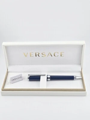 Caneta esferográfica Versace prata azul Olympia - VRJCA0223 - Imagem 1 de 4