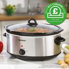 Half Price   Stainless Steel Slow Cooker 3 Heat Settings Dishwasher Safe Carry