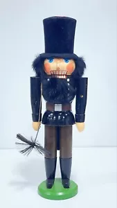 Vintage 16” Erzgebirge Volkskunst Nutcracker Wood Chimney Sweep German Republic - Picture 1 of 5