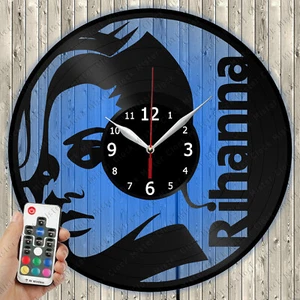 LED Clock Rihanna LED Light Vinyl Record Wall Clock LED Wall Clock 1558 - Picture 1 of 12