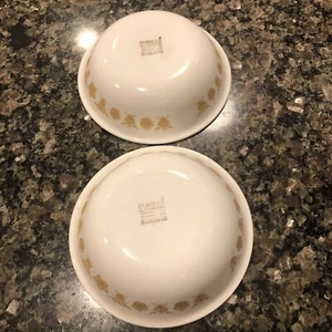 Two (2) Vintage Corelle Butterfly Gold Fruit Berry Bowls - 5 3/8 Inches - Picture 1 of 8