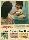 Publicité ancienne savon Cadum lanoliné  1959 issue de magazine