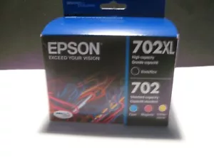 Epson Genuine 702XL Black 702 Color CMY Ink Cartridges 4PK Best before 06/2027 - Picture 1 of 6