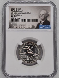 2023 D Maria Tallchief 25c NGC MS 68 American Women Quarter - Picture 1 of 2