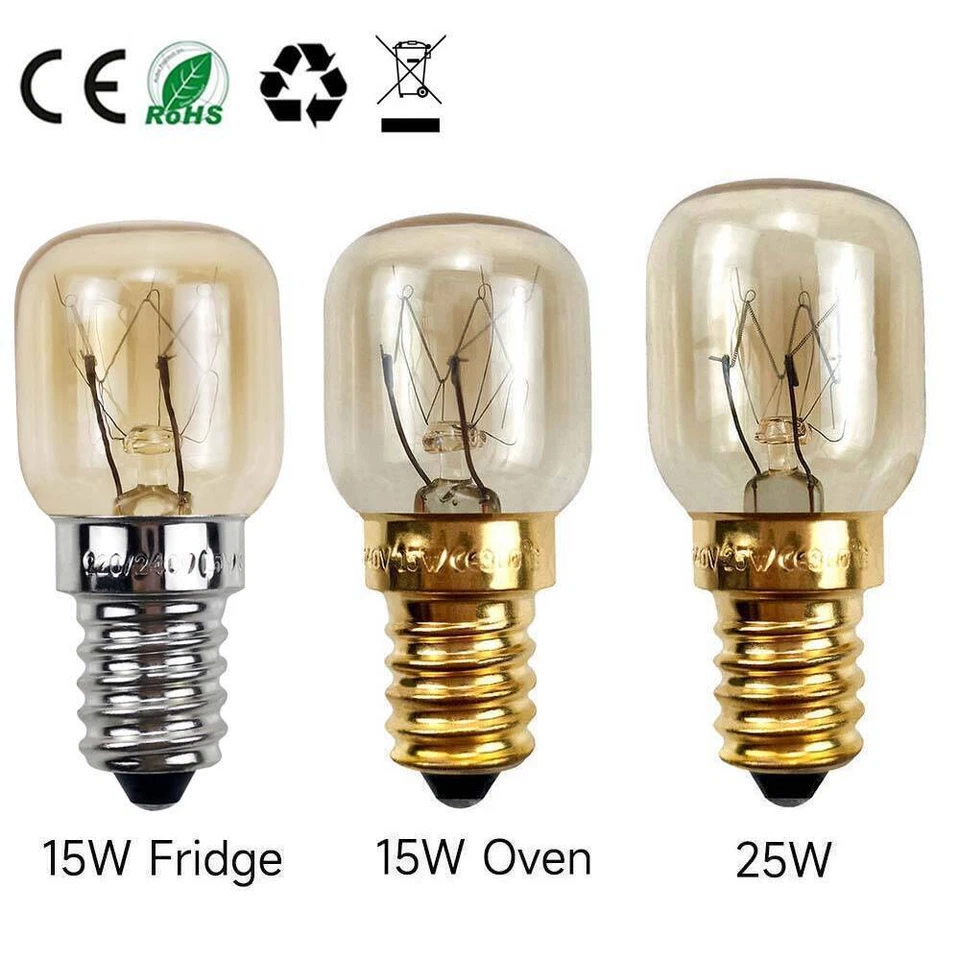 oven light bulb 15w 25w Fridge bulbs Appliance Pygmy SES E14 AC 240v Screw lamp - Image 1 of 4