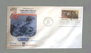 Commemorating Unheralded Heroes Spirit Of 76 1975 First Day Cover FDC Stamp - Picture 1 of 4