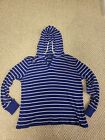 Polo Ralph Lauren Waffle Stripped Three Button Long Sleeve Shirt With Hood Large
