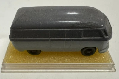 De colección Volkswagen-como VW T1 caja furgoneta modelo coche dos tonos gris con vitrina Foto 1 de 2