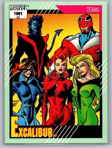 1991 Marvel Teams Impel Trading Cards #155 Excalibur Set Break! Near Mint - Mint+ - Bild 1 von 2