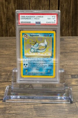 Vaporeon 12/64 Pokemon Jungle Holofoil Card PSA 8 NM-MT Wizards of the Coast  - Image 1 of 2