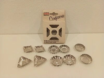 10 Metall Pralinenförmchrn Kaiser Neuwertig Unbenutzt - Bild 1 von 4