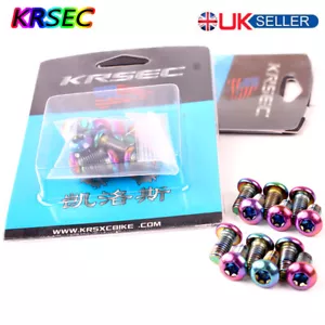 KRSEC T25 Torx M5x10mm MTB Bike Disk Brake Rotor Bolts Bicycle Parts 12PCS/Boxed - Picture 1 of 15