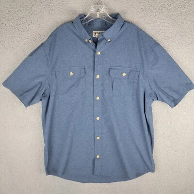 Duluth Trading Men's Breathable Fishing Hiking Short Sleeve Button Shirt Large - Image 1 of 4