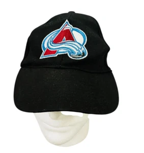 Colorado Avalanche Logo Hockey black small / med fitted baseball cap 58cm - Picture 1 of 7