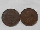 1930 E/F 8 Pearls Half Penny George V Copper Pre Decimal Australia Coin + More