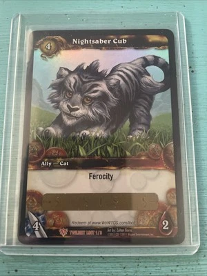 World of Warcraft TCG Nightsaber Cub Unused Loot Card (Pet) - Image 1 of 2