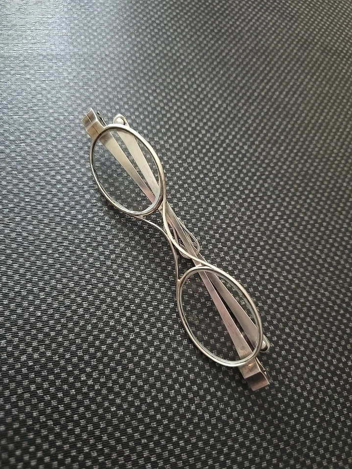 Binocles lunette ancienne argent ( 7 poinçons ) - Photo 1/4