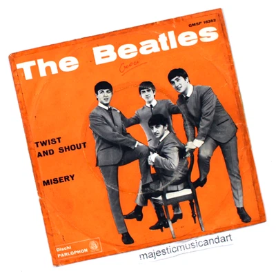 RARE ORANGE COVER ORIGINAL 1964 THE BEATLES TWIST AND SHOUT 7" VINYL 45 - Image 1 of 4