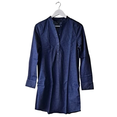 NWT Universal Standard Hannah Denim Mini Shirt Dress Dark Indigo Womens Size 4XS - Image 1 of 4
