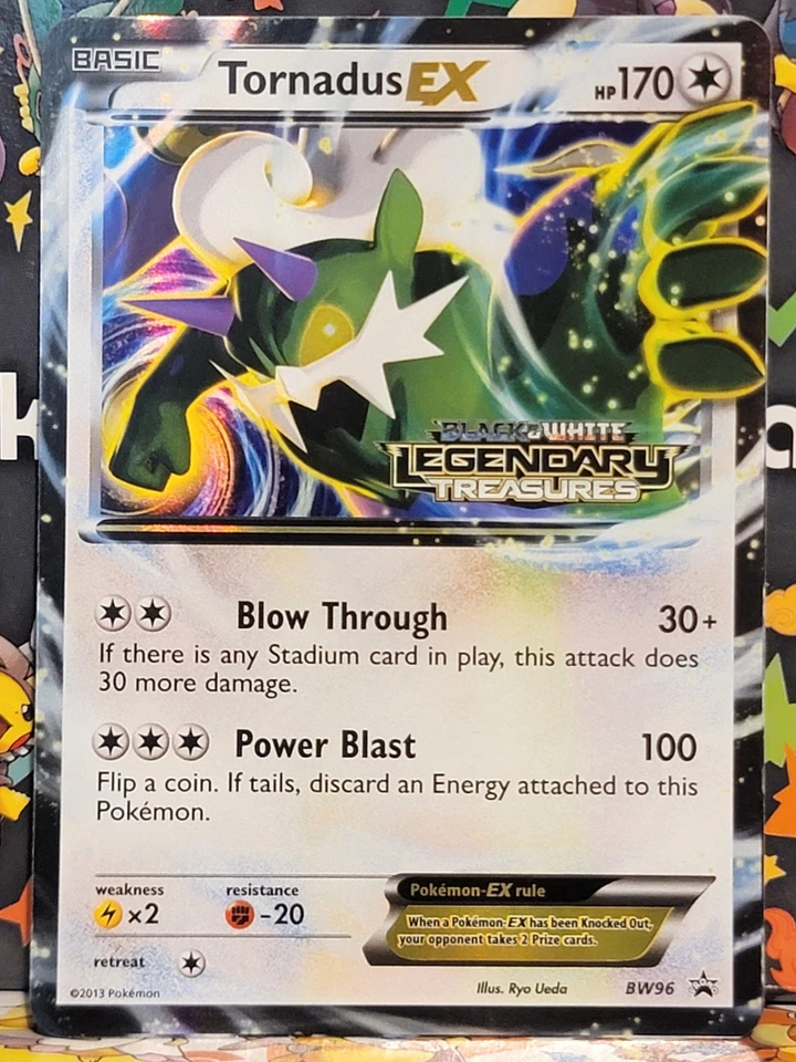 Pokemon Black And White Legendary Treasures Tornadus Ex BW96 Prerelease Stamp NM - Image 1 of 1