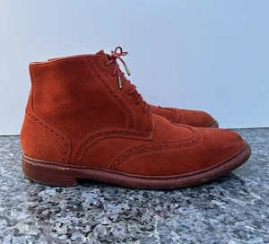 FLORSHEIM by DUCKIE BROWN Herren 11,5 D Leder Budapester Stiefel Rot - Bild 1 von 13
