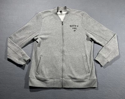 Foxing Racing Full Zip Sweatshirt Womens Gray XL Logo Moto X Fleece Racing Mom - Image 1 of 4