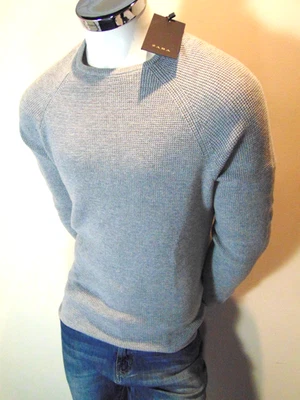Zara Sweater Mens L Gray Knit Slim Fit Long Sleeve CrewNeck Pullover NEW $59 - Image 1 of 4