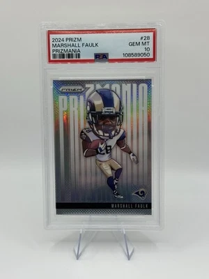 Panini Prizm Prizmania Marshall Faulk 2024 PSA 10 SSP HOF Rams Foto 1 de 2