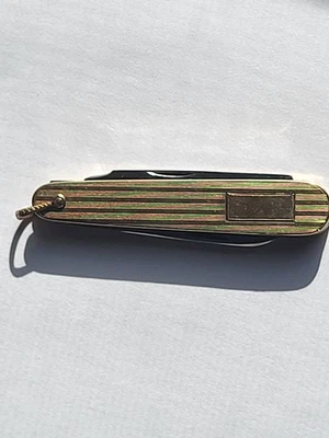 Vintage ESEMCO 14K Gold 2 Blade Pocket Knife, Stainless Steel Blades - Image 1 of 4