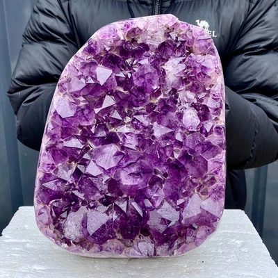13.9LB Natural Amethyst agate geode quartz cluster crystal specimen Healing - Image 1 of 4