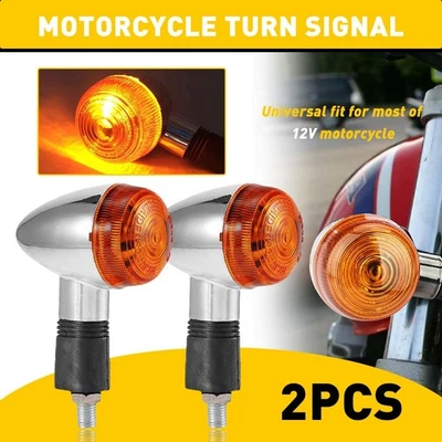 2X Luces intermitentes universales para motocicletas 12V ámbar Foto 1 de 4