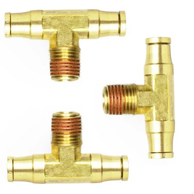 TL TOOLEGIN Push to Connect Fittings, Brass DOT Air Fittings, Air Line Fittings, Air Hose...