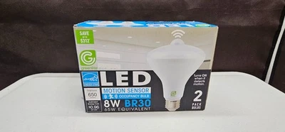 2 Pack LED Motion Sensor Light Bulbs 8W 650 Lumens 2-pack - Image 1 of 4