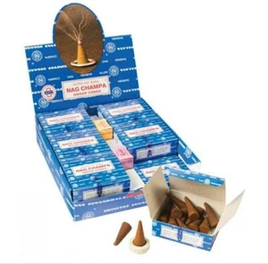 12 Boxes Nag Champa Incense Cones Satya Sai Baba 144 Dhoop Cones - Picture 1 of 2