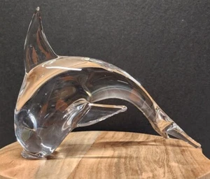 Vintage Hand Blown Glass Jumping Dolphin V. Nason & C. Murano Italy Large Size - Picture 1 of 9