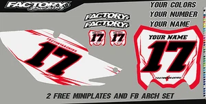 Honda CRF450 2017 Pre Printed Number plate Backgrounds BOLT SERIES - Foto 1 di 1