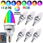 E14 LED Leuchtmittel 3W RGB Kerze Glühbirnen mit Fernbedienung 16 Farben Dimmbar