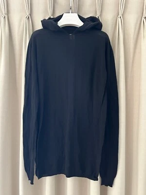 Sudadera con capucha negra de lana Rick Owens Foto 1 de 4