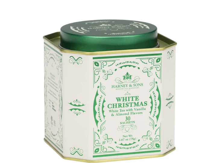 HRP Harney & Sons 30 ct Gift Tin WHITE CHRISTMAS Tea Sachets - Image 1 of 1