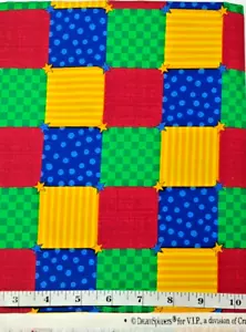 DreamSpinners Primary Color Patchwork 1.5yd Cranston Cotton Quilt Sew Fabrics - Picture 1 of 3