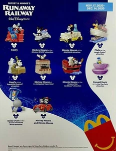 McDonalds Mickey & Minnie's Runaway Railway SIE WÄHLEN Goofy Mickey Hollywood - Bild 1 von 7