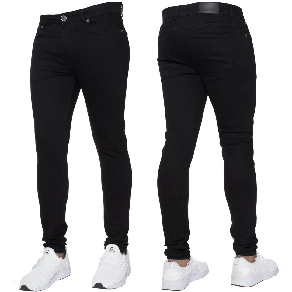 Pantalones de mezclilla ajustados para hombre ajustados súper elásticos diseñador Enzo todas las tallas de cintura Foto 1 de 1