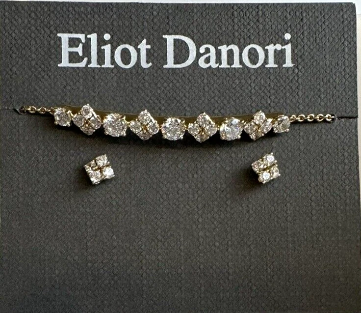Eliot Danori Gold Tone Earrings & Bracelet Z3